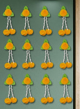 Set of  12Pcs Flower Decoration, Wall Backdrop, Traditional Wall Art, Decorative Hanging, Wedding Wall Decor, Housewarming Decor, Home Decor